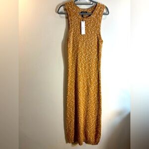525 America Sz M (estimated) Sleeveless Knit Crew Neck Shift Midi Dress NEW.